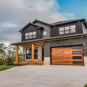Plank Wood Garage Door